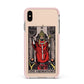 The Hierophant Tarot Card Apple iPhone Xs Max Impact Case Pink Edge on Gold Phone
