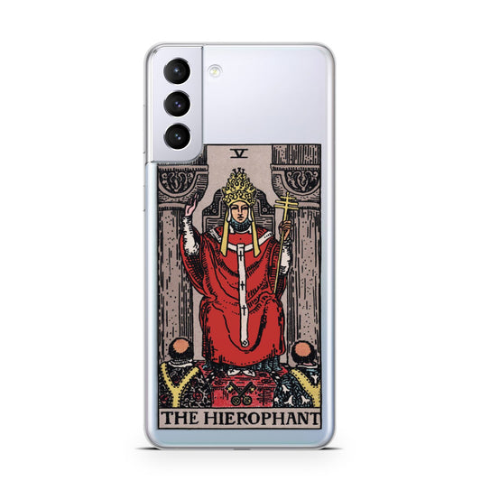 The Hierophant Tarot Card Samsung S21 Plus Phone Case