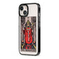 The Hierophant Tarot Card iPhone 13 Black Impact Case Side Angle on Silver phone
