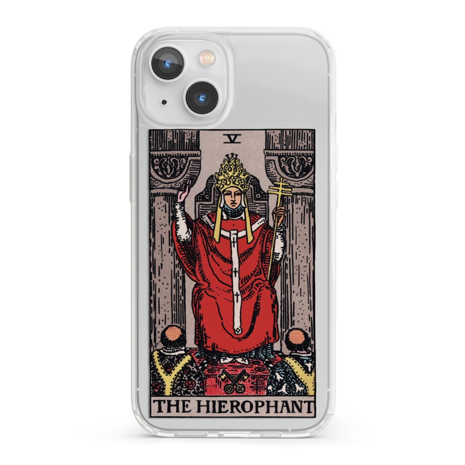 The Hierophant Tarot Card iPhone 13 Clear Bumper Case