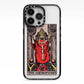 The Hierophant Tarot Card iPhone 13 Pro Black Impact Case on Silver phone