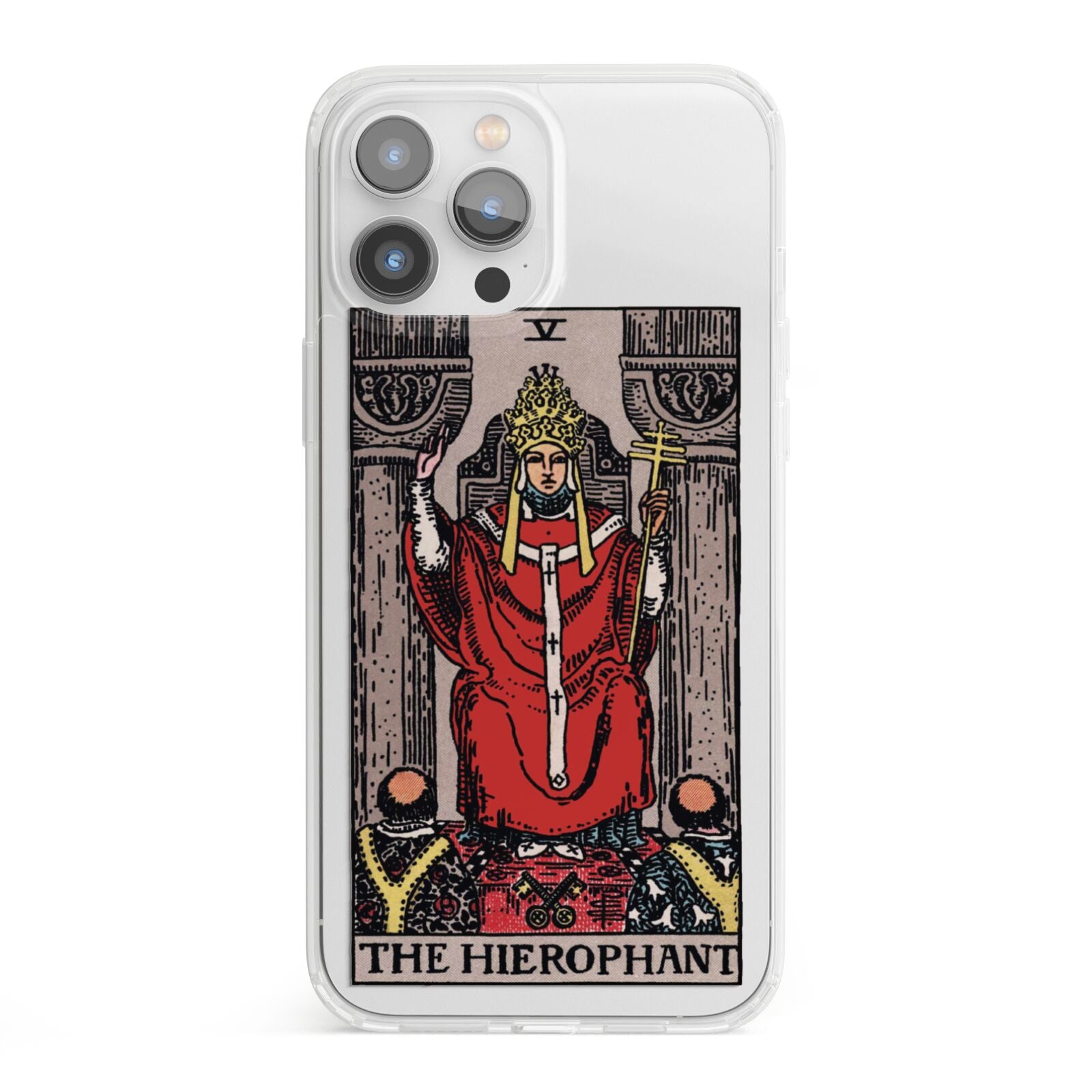 The Hierophant Tarot Card iPhone 13 Pro Max Clear Bumper Case
