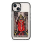 The Hierophant Tarot Card iPhone 14 Black Impact Case on Silver phone