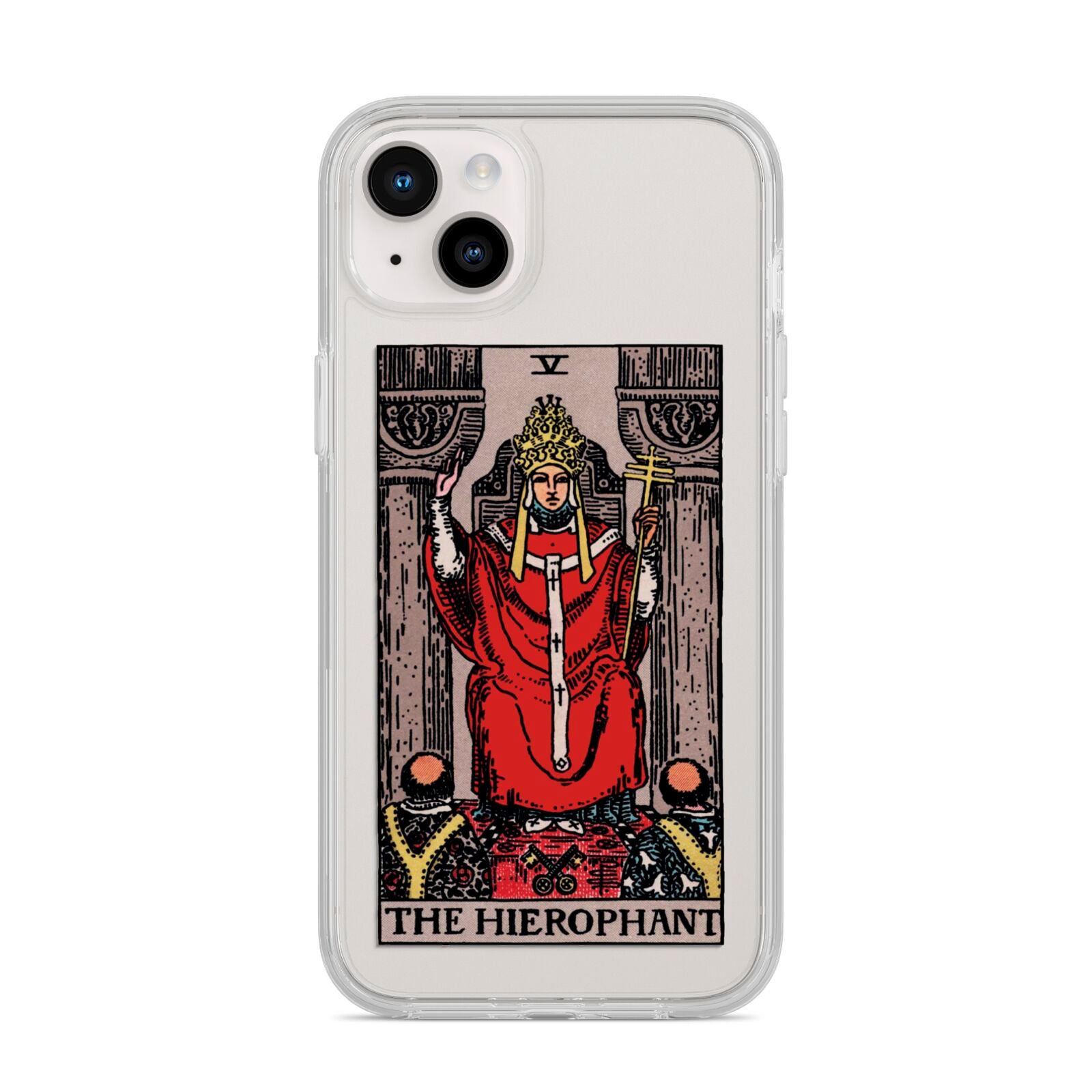 The Hierophant Tarot Card iPhone 14 Plus Clear Tough Case Starlight