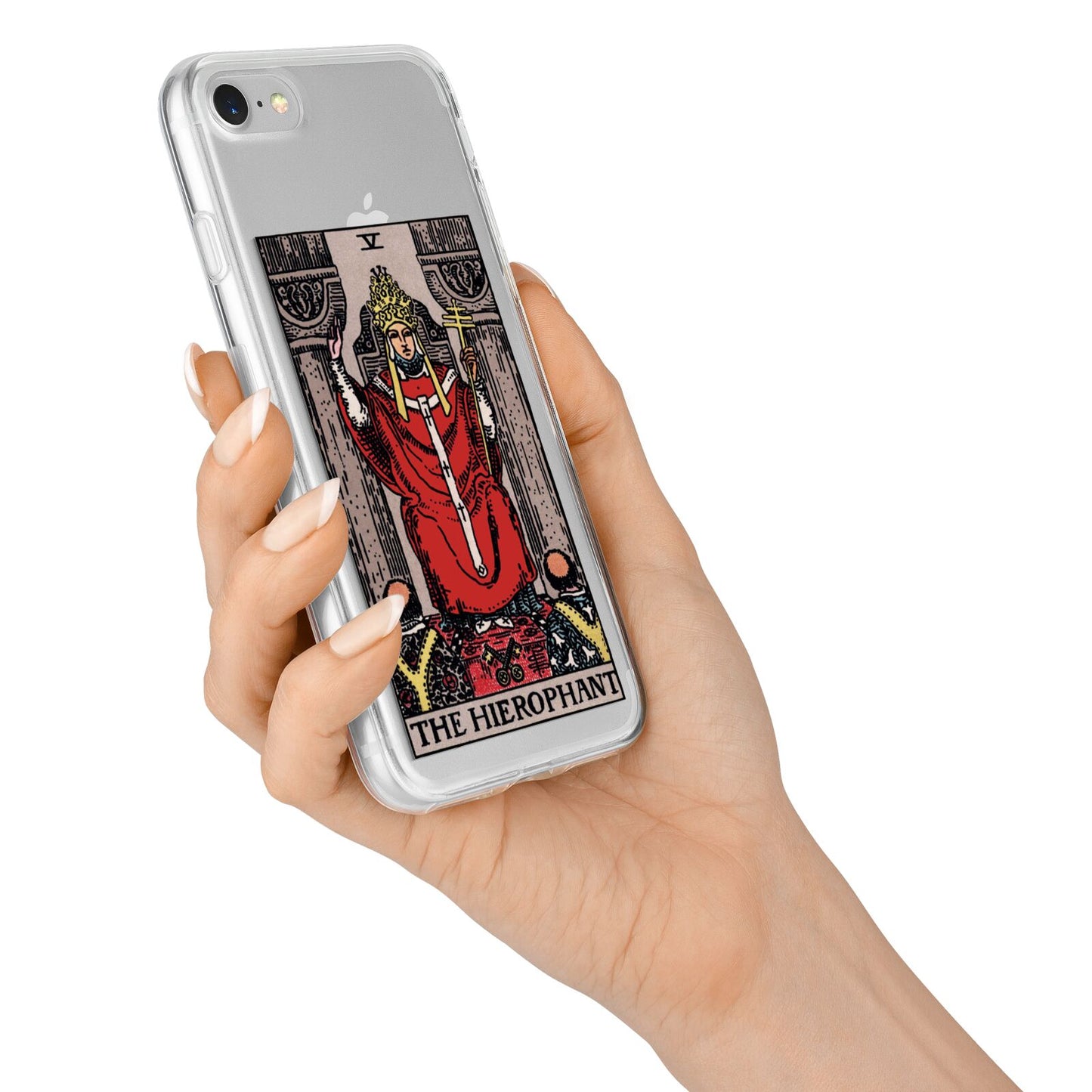 The Hierophant Tarot Card iPhone 7 Bumper Case on Silver iPhone Alternative Image
