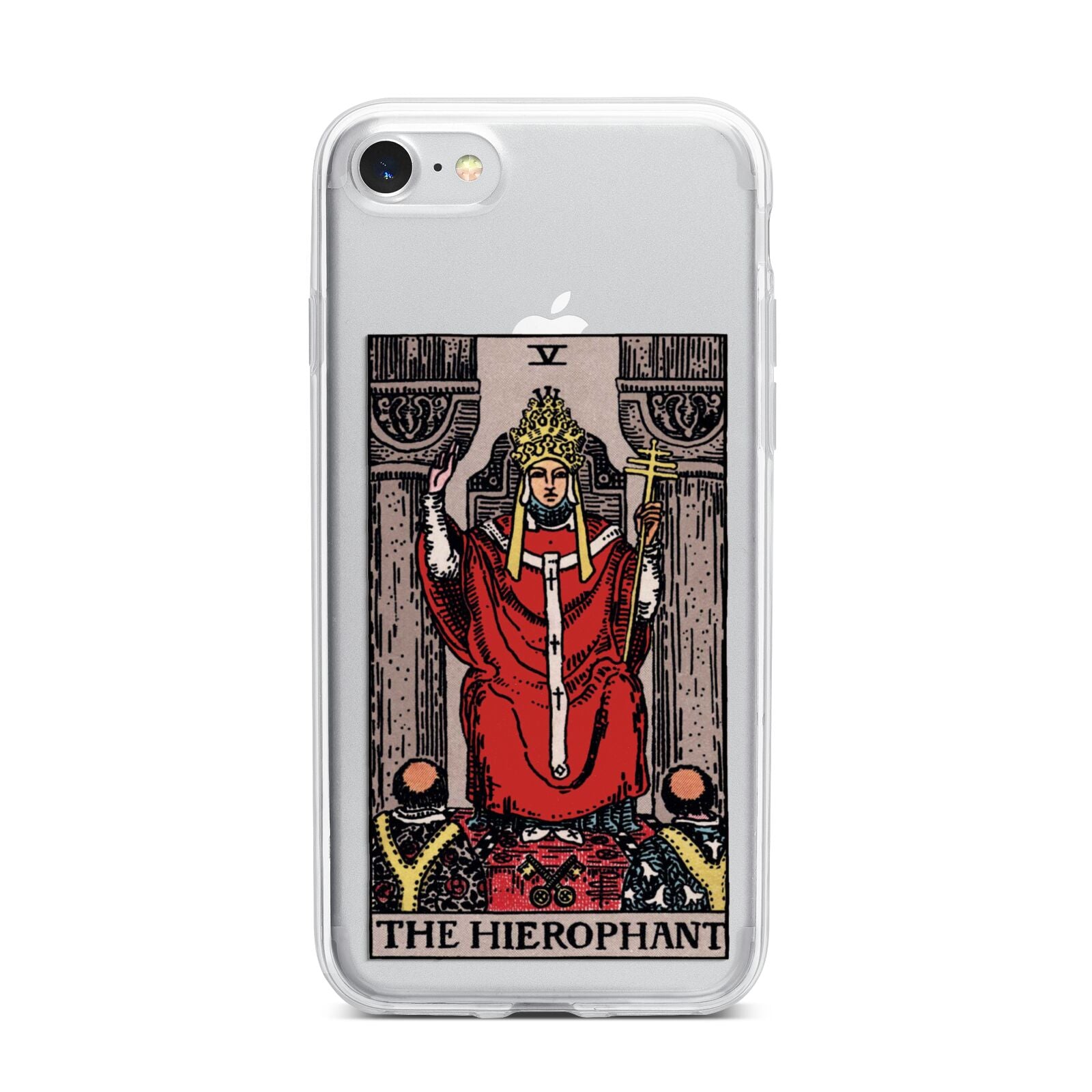 The Hierophant Tarot Card iPhone 7 Bumper Case on Silver iPhone
