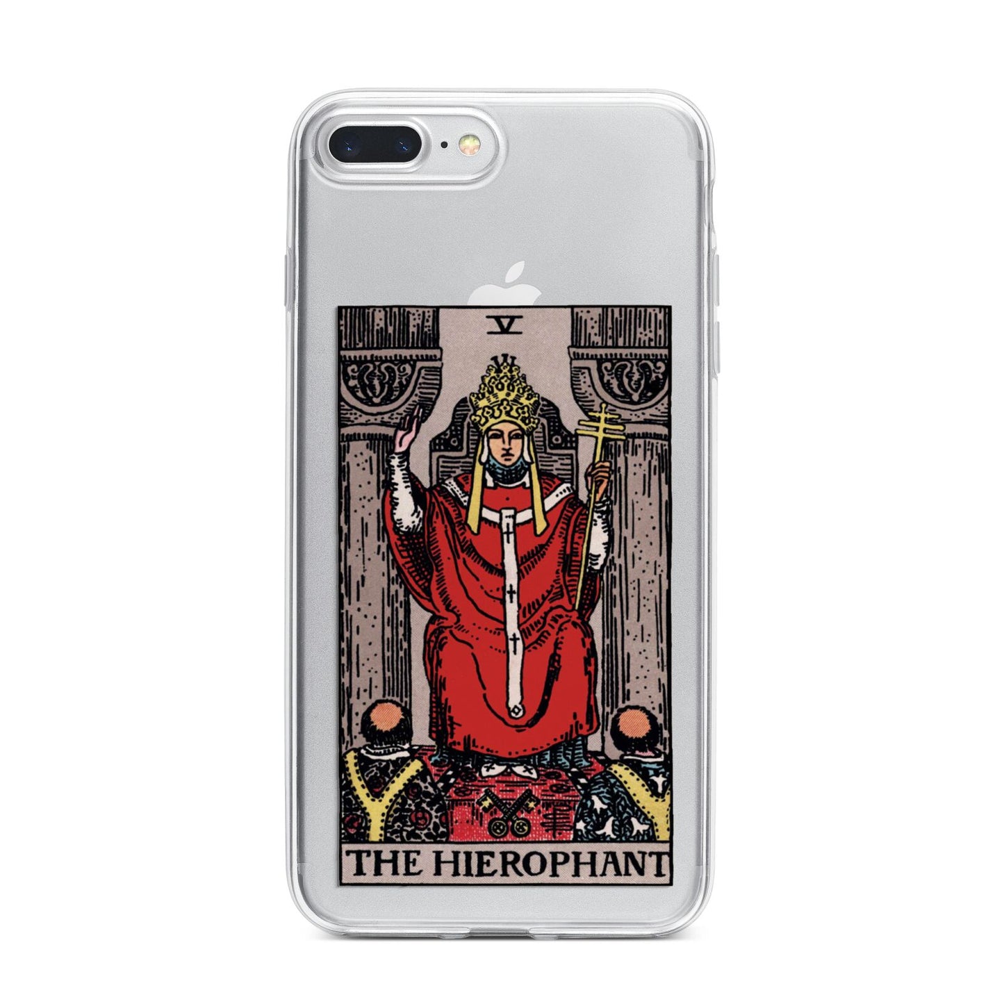 The Hierophant Tarot Card iPhone 7 Plus Bumper Case on Silver iPhone