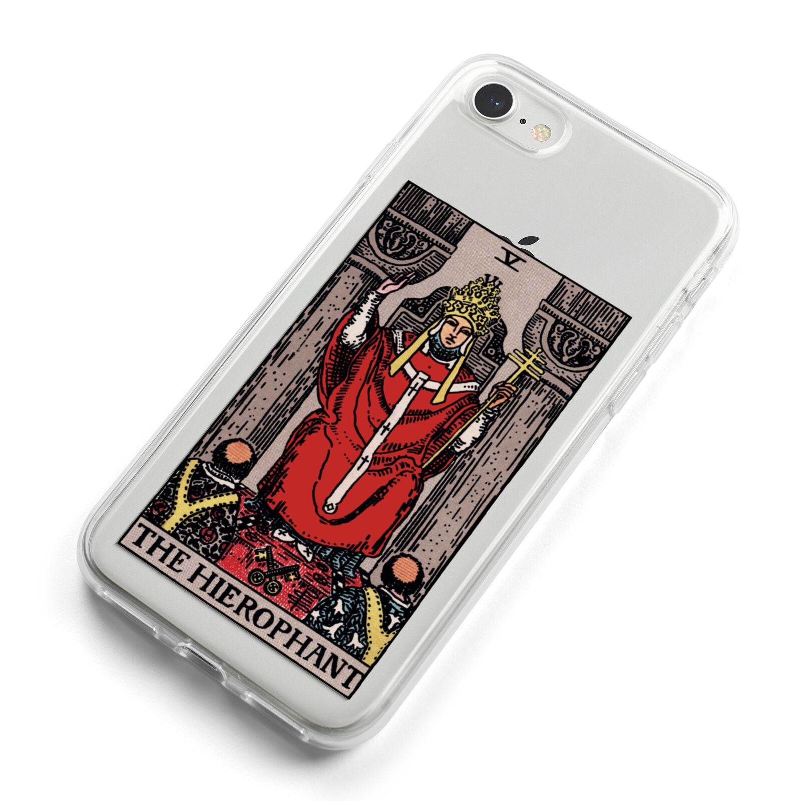 The Hierophant Tarot Card iPhone 8 Bumper Case on Silver iPhone Alternative Image