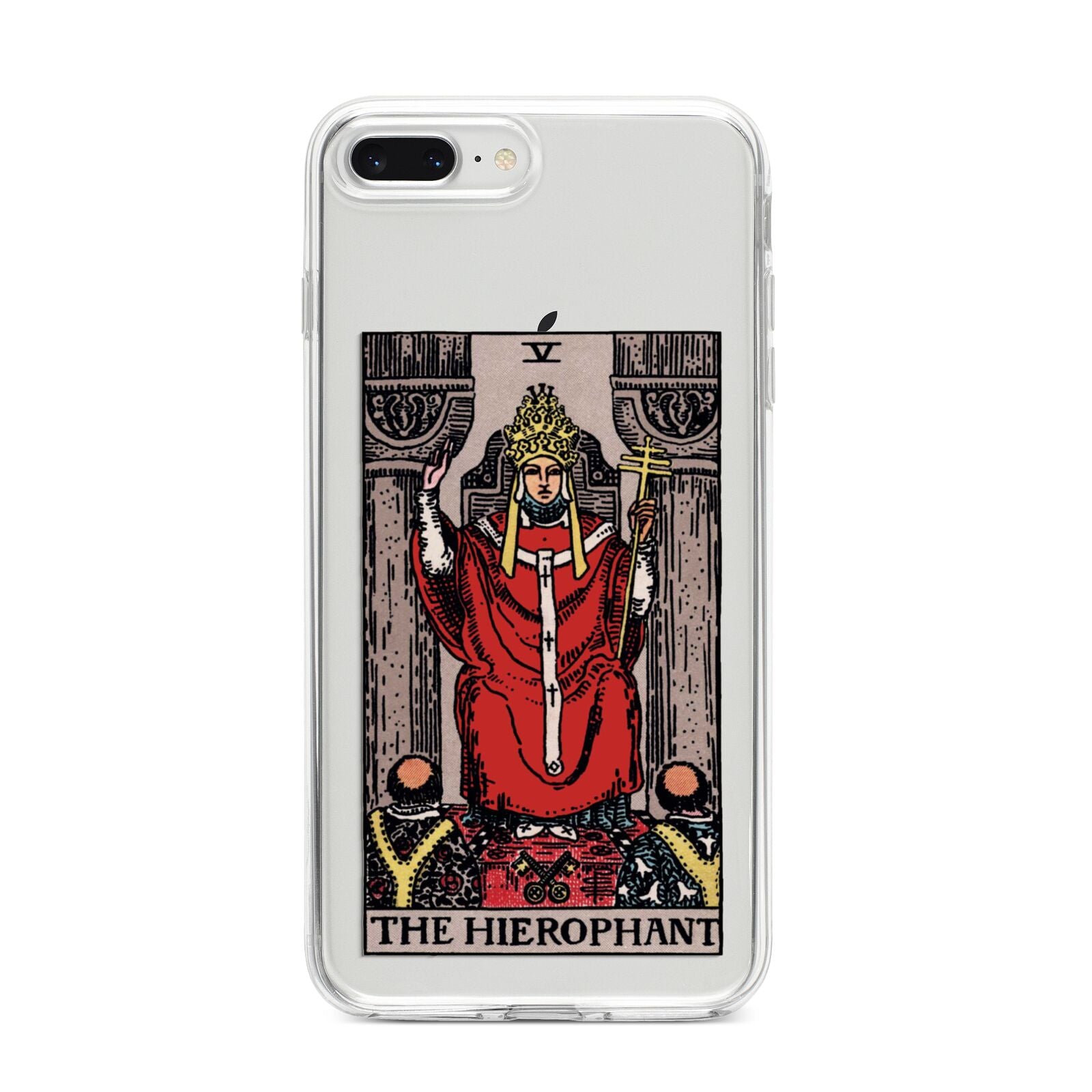 The Hierophant Tarot Card iPhone 8 Plus Bumper Case on Silver iPhone
