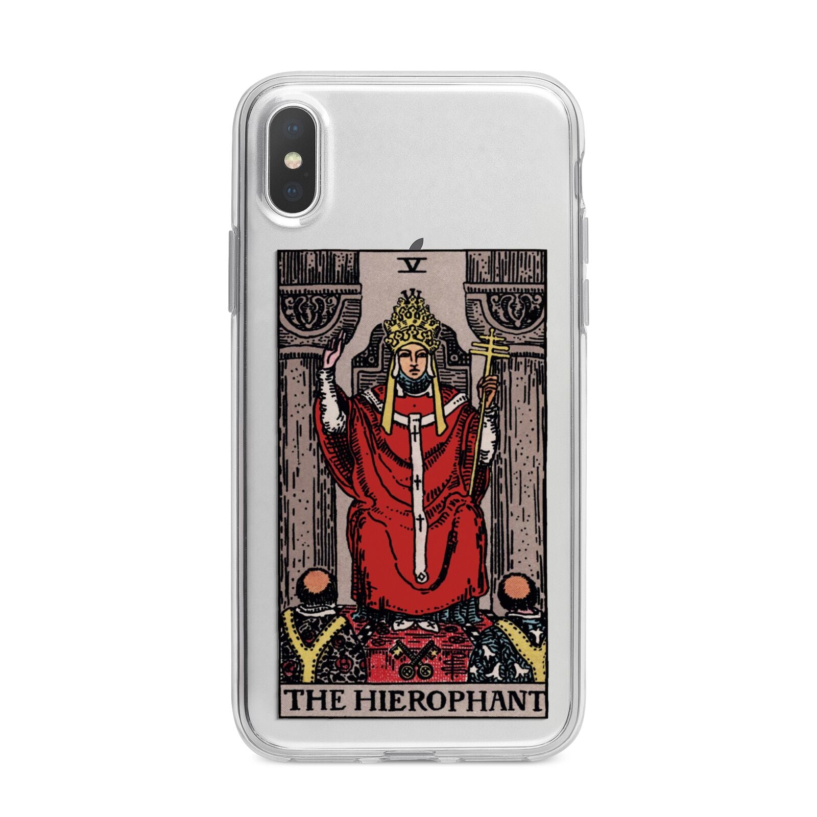 The Hierophant Tarot Card iPhone X Bumper Case on Silver iPhone Alternative Image 1