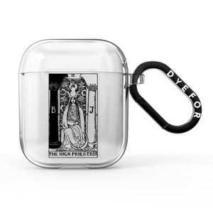 The High Priestess Monochrome Tarot Card AirPods Case