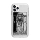 The High Priestess Monochrome Tarot Card Apple iPhone 11 Pro Max in Silver with Bumper Case