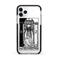 The High Priestess Monochrome Tarot Card Apple iPhone 11 Pro in Silver with Black Impact Case
