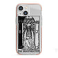 The High Priestess Monochrome Tarot Card iPhone 13 Mini TPU Impact Case with Pink Edges