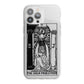 The High Priestess Monochrome Tarot Card iPhone 13 Pro Max TPU Impact Case with White Edges