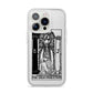 The High Priestess Monochrome Tarot Card iPhone 14 Pro Clear Tough Case Silver