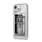 The High Priestess Monochrome Tarot Card iPhone 14 Pro Max Clear Tough Case Silver Angled Image
