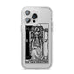 The High Priestess Monochrome Tarot Card iPhone 14 Pro Max Clear Tough Case Silver