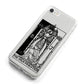 The High Priestess Monochrome Tarot Card iPhone 8 Bumper Case on Silver iPhone Alternative Image