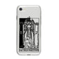 The High Priestess Monochrome Tarot Card iPhone 8 Bumper Case on Silver iPhone
