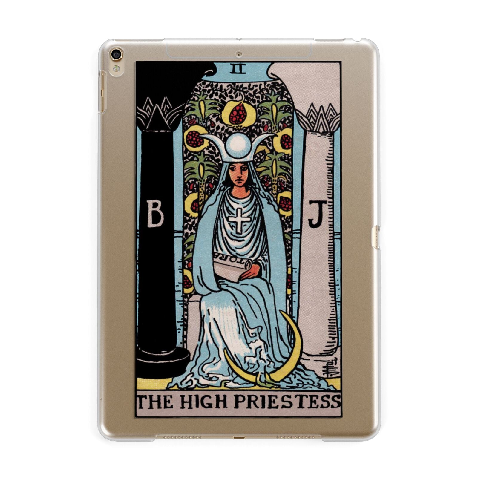 The High Priestess Tarot Card Apple iPad Gold Case