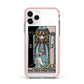 The High Priestess Tarot Card Apple iPhone 11 Pro in Silver with Pink Impact Case