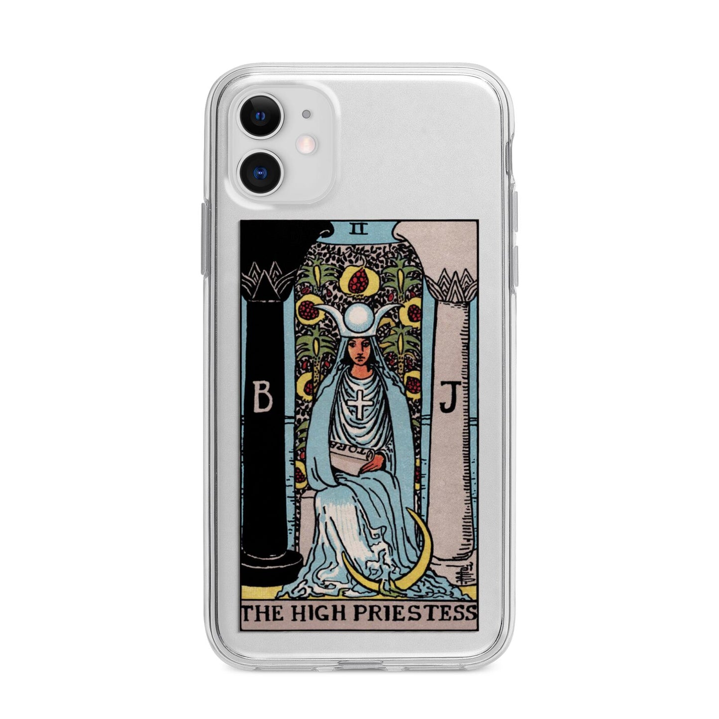 The High Priestess Tarot Card Apple iPhone 11 in White with Bumper Case