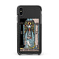 The High Priestess Tarot Card Apple iPhone Xs Max Impact Case Black Edge on Black Phone