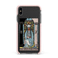 The High Priestess Tarot Card Apple iPhone Xs Max Impact Case Pink Edge on Black Phone