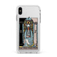 The High Priestess Tarot Card Apple iPhone Xs Max Impact Case White Edge on Silver Phone