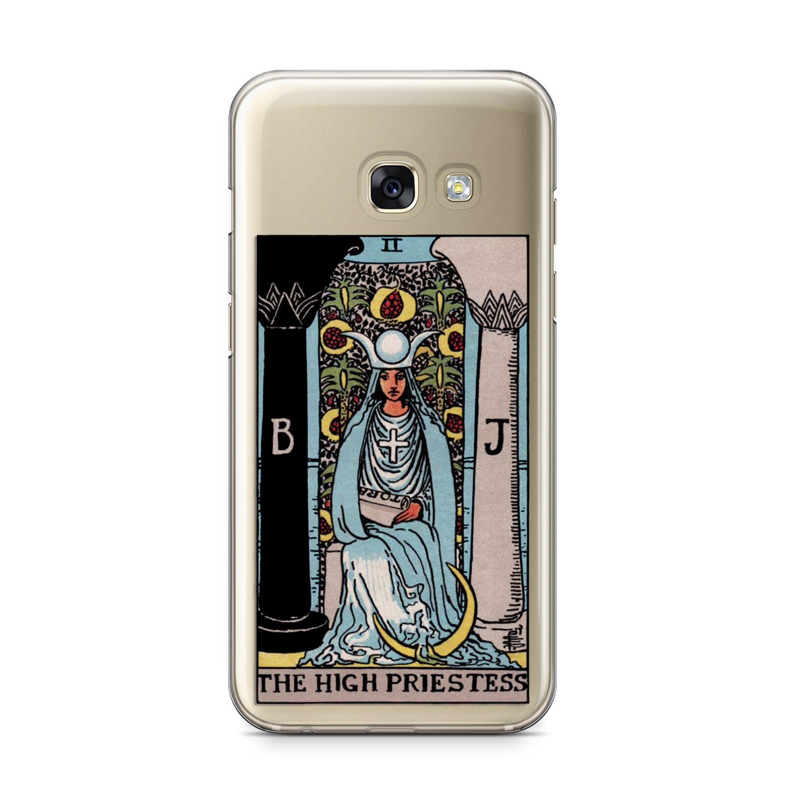 The High Priestess Tarot Card Samsung Galaxy A3 2017 Case on gold phone