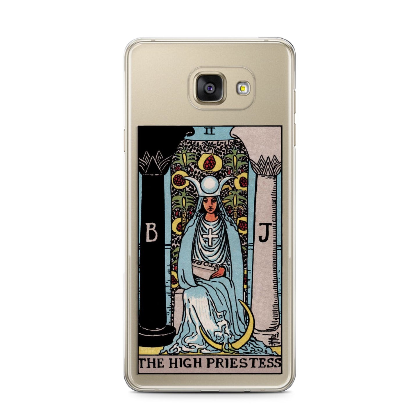 The High Priestess Tarot Card Samsung Galaxy A7 2016 Case on gold phone