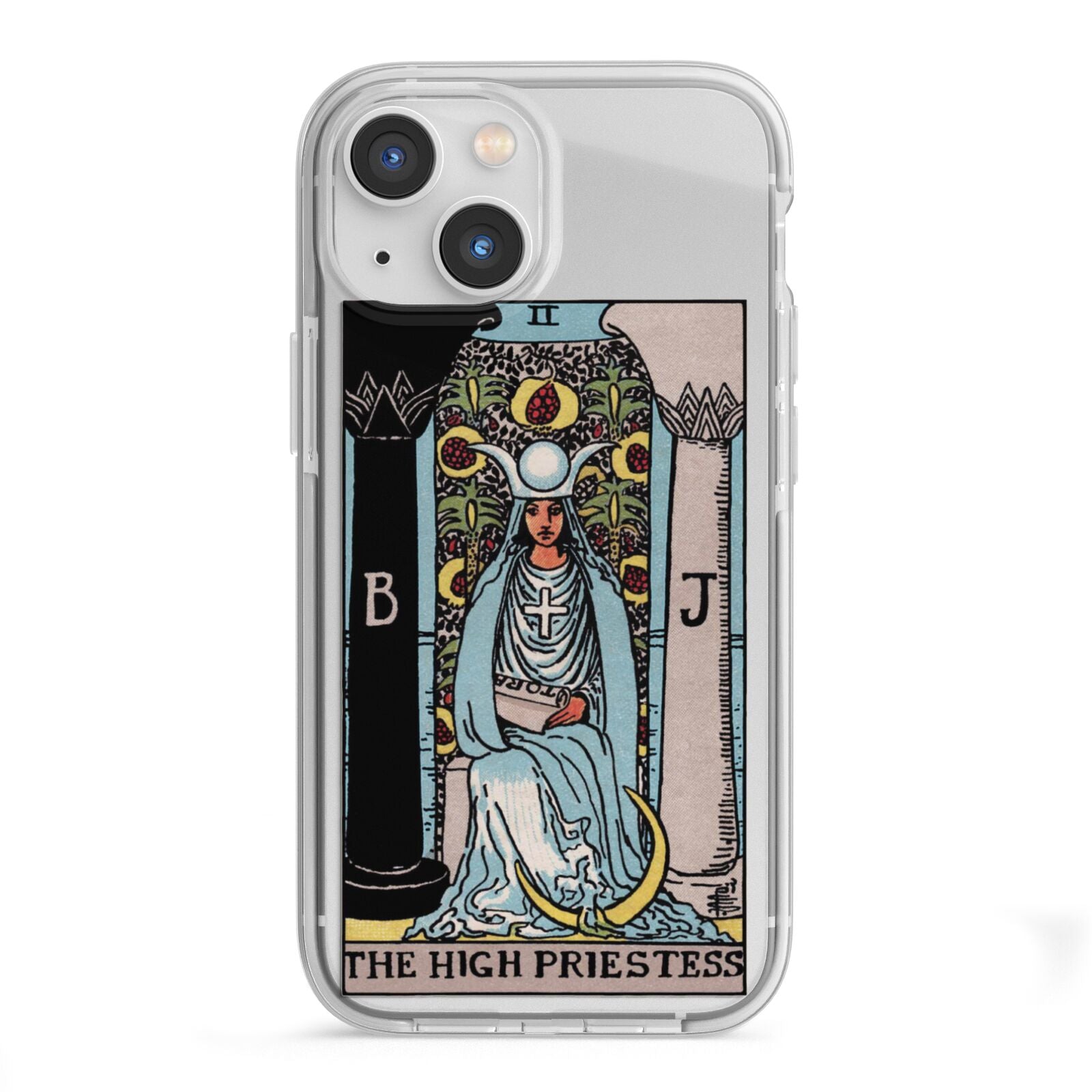 The High Priestess Tarot Card iPhone 13 Mini TPU Impact Case with White Edges
