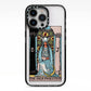 The High Priestess Tarot Card iPhone 13 Pro Black Impact Case on Silver phone