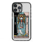 The High Priestess Tarot Card iPhone 13 Pro Max Black Impact Case on Silver phone