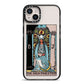The High Priestess Tarot Card iPhone 14 Plus Black Impact Case on Silver phone