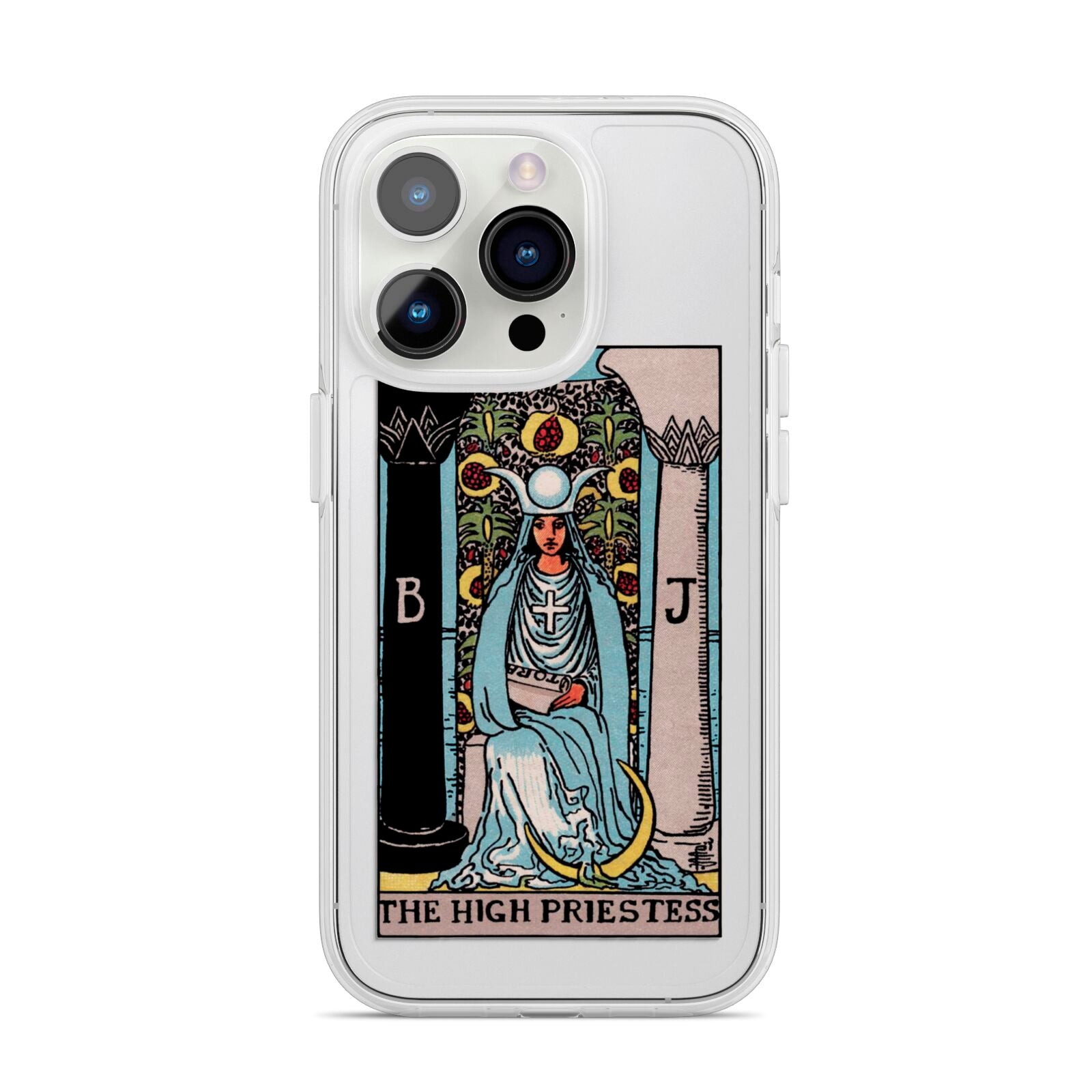 The High Priestess Tarot Card iPhone 14 Pro Clear Tough Case Silver