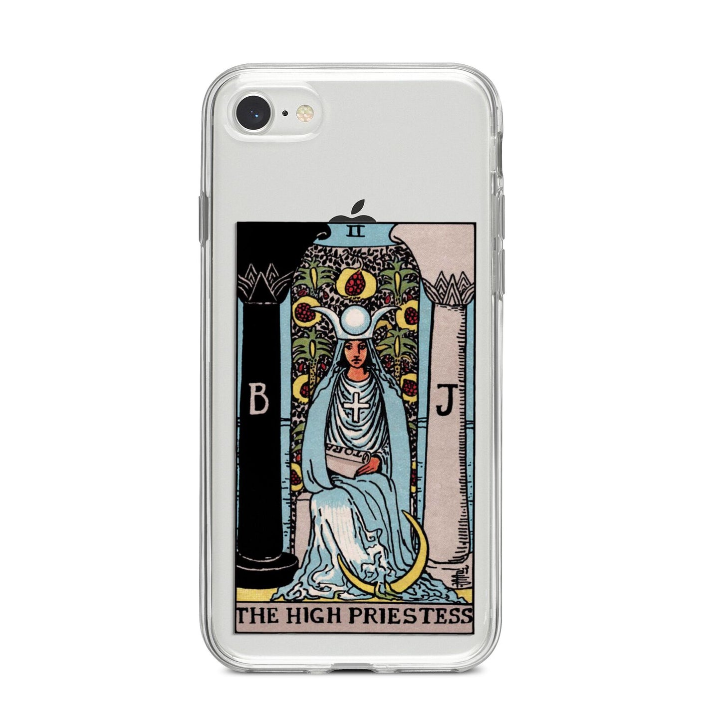 The High Priestess Tarot Card iPhone 8 Bumper Case on Silver iPhone