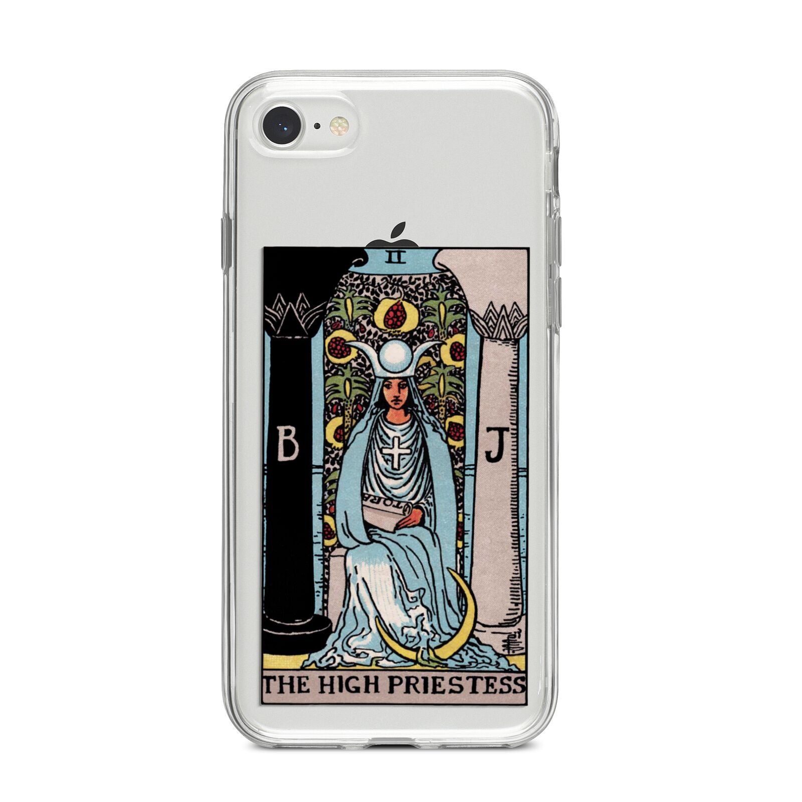 The High Priestess Tarot Card iPhone 8 Bumper Case on Silver iPhone