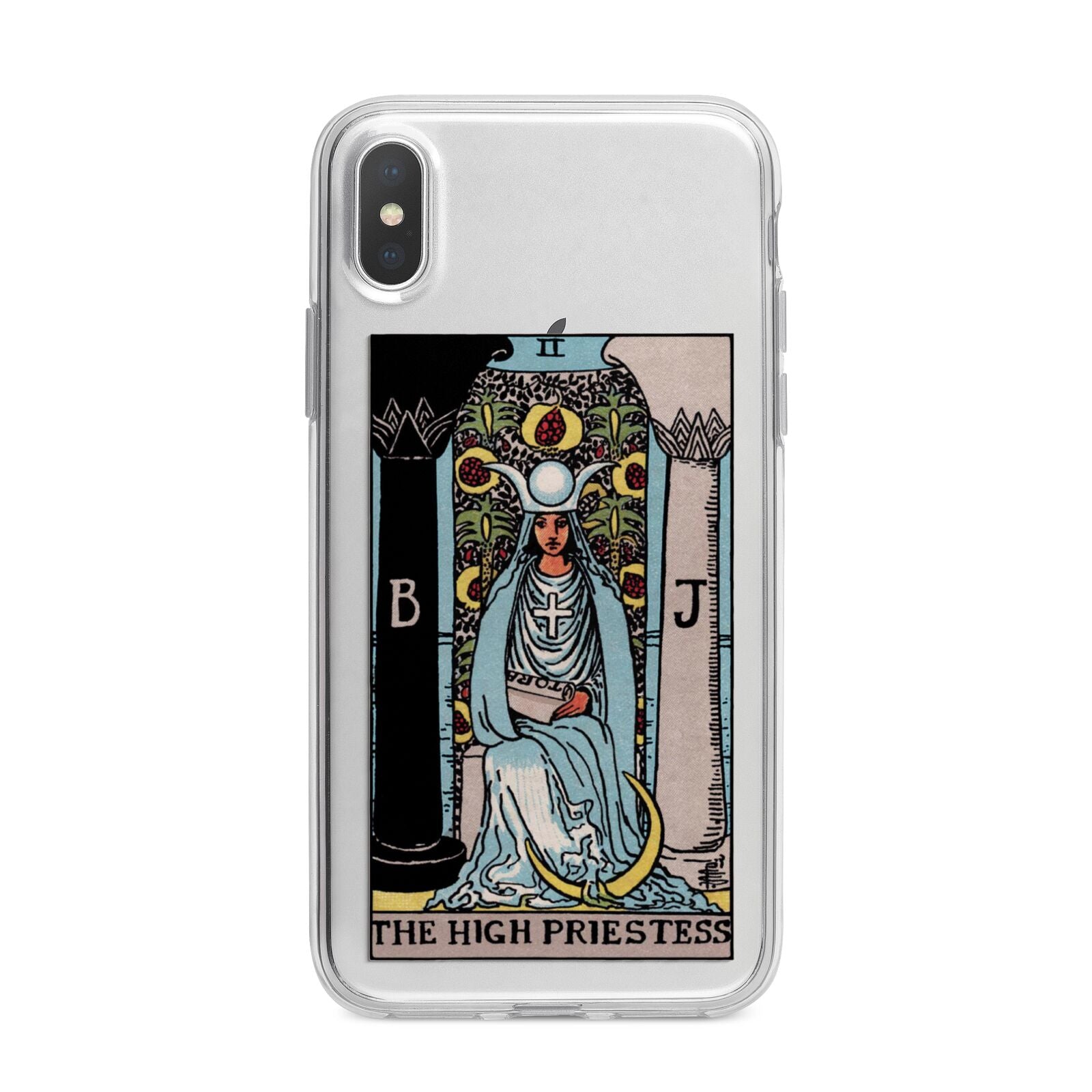 The High Priestess Tarot Card iPhone X Bumper Case on Silver iPhone Alternative Image 1