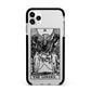 The Lovers Monochrome Tarot Card Apple iPhone 11 Pro Max in Silver with Black Impact Case