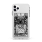 The Lovers Monochrome Tarot Card Apple iPhone 11 Pro Max in Silver with White Impact Case