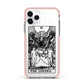 The Lovers Monochrome Tarot Card Apple iPhone 11 Pro in Silver with Pink Impact Case