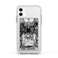 The Lovers Monochrome Tarot Card Apple iPhone 11 in White with White Impact Case