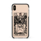 The Lovers Monochrome Tarot Card Apple iPhone Xs Max Impact Case Black Edge on Gold Phone