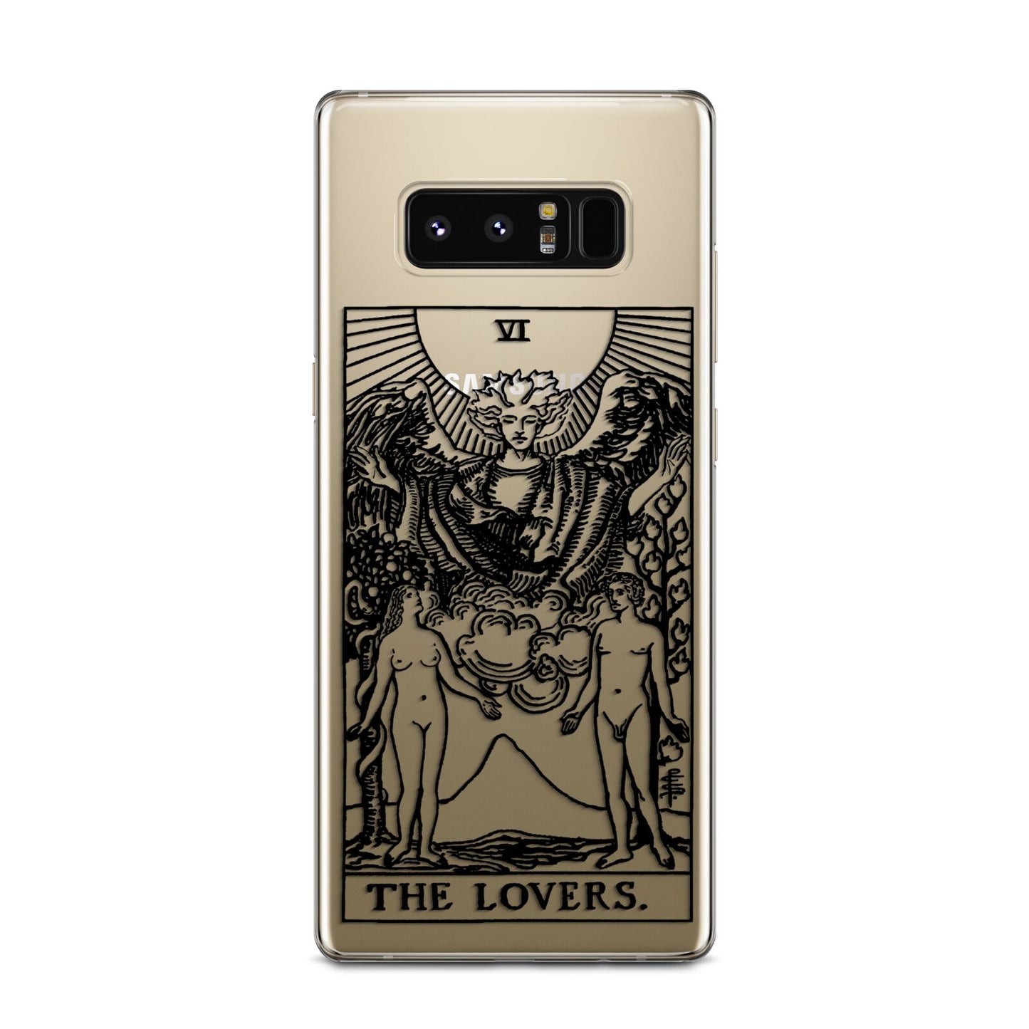 The Lovers Monochrome Tarot Card Samsung Galaxy Note 8 Case
