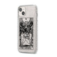The Lovers Monochrome Tarot Card iPhone 14 Plus Glitter Tough Case Starlight Angled Image
