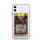 The Lovers Tarot Card Apple iPhone 11 in White with Pink Impact Case