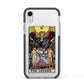 The Lovers Tarot Card Apple iPhone XR Impact Case Black Edge on Silver Phone