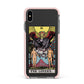 The Lovers Tarot Card Apple iPhone Xs Max Impact Case Pink Edge on Black Phone